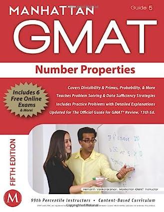 manhattan gmat number properties 5th edition manhattan gmat 1935707655, 978-1935707653