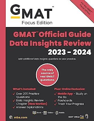 gmat official guide data insights review 2023-2024 1st edition gmac (graduate management admission council)