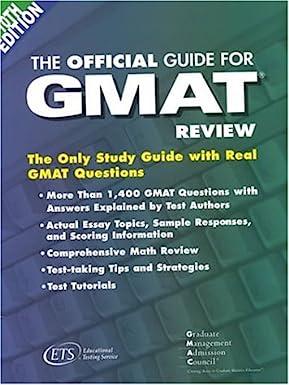 the official guide for gmat review 10th edition graduate management admission council 0886852404,