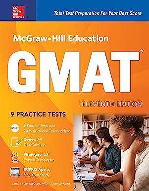 mcgraw-hill education gmat 11th edition sandra luna mccune, shannon reed 978-1260011661