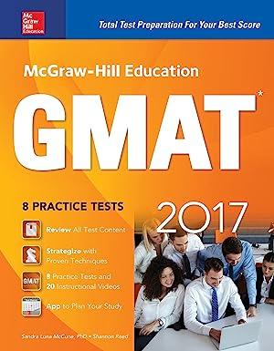 mcgraw-hill education gmat 2017 10th edition sandra luna mccune, shannon reed 978-1259642418