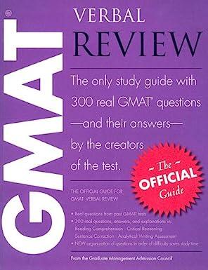 the official guide for gmat verbal review 1st edition graduate management admission council 0976570912,