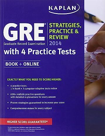 gre strategies practice and review 2014 with 4 practice tests book online 1st edition kaplan 1609789350,