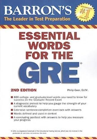 barrons essential words for the gre 2nd edition philip geer 0764144782, 978-0764144783
