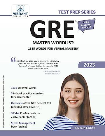 gre master wordlist 1535 words for verbal mastery 2023 7th edition vibrant publishers 1636511392,