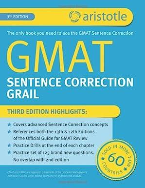 gmat sentence correction 3rd edition aristotle prep 9350872846, 978-9350872840