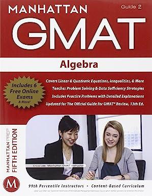 manhattan gmat algebra 5th edition manhattan gmat 1935707620, 978-1935707622