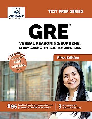 gre verbal reasoning supreme study guide with practice questions 1st edition vibrant publishers 1946383457,