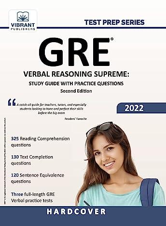 gre verbal reasoning supreme study guide with practice questions 2022 2nd edition vibrant publishers