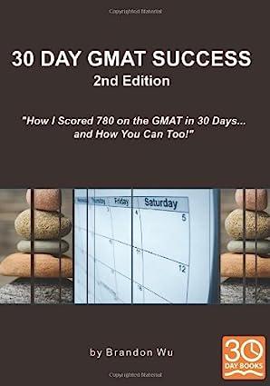 30 day gmat success 2nd edition brandon wu 0983170118, 978-0983170112