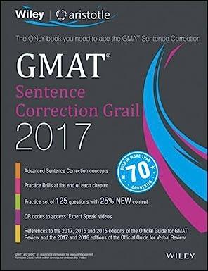 Wileys GMAT Sentence Correction Grail 2017