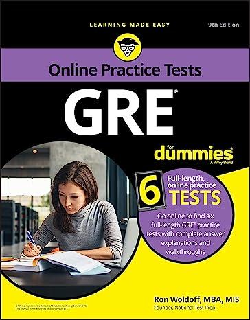 online practice tests gre for dummies with 6 online practice tests 9th edition ron woldoff 1119550785,