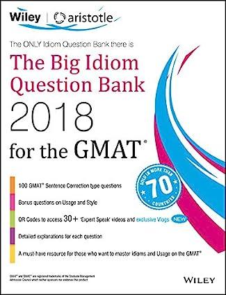 wiley the big idiom question bank 2018 for the gmat 2018 edition aristotle prep 8126569778, 978-8126569779
