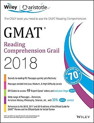 Wiley GMAT Reading Comprehension Grail 2018