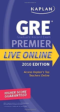 gre graduate record exam premier live online 2010 edition kaplan 141955297x, 978-1419552977