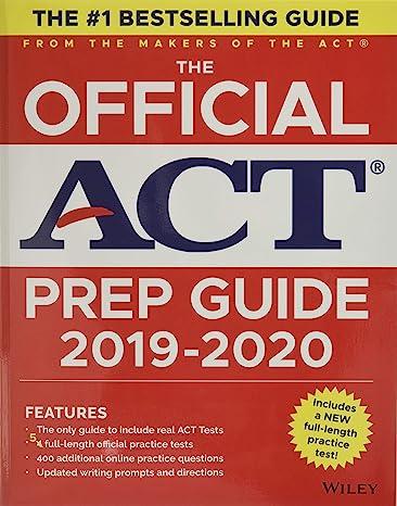 the official act prep guide 2019-2020 1st edition act 1119580501, 978-1119580508