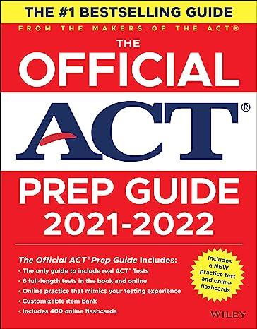 the official act prep guide 2021-2022 1st edition act 1119787343, 978-1119787341