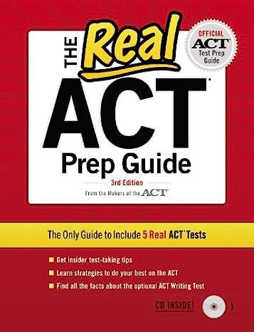 the real act prep guide the only guide to include 5 real act tests 3rd edition act 0768934400, 978-0768934403