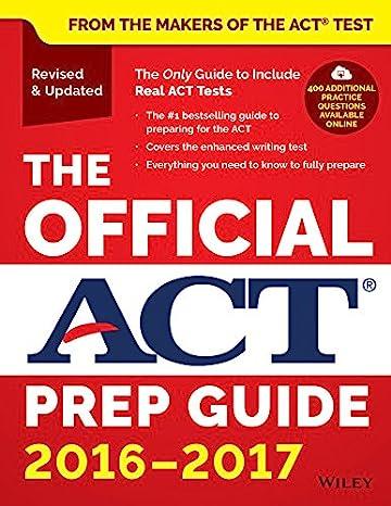 the official act prep guide 2016-2017 1st edition act 1119225418, 978-1119225416