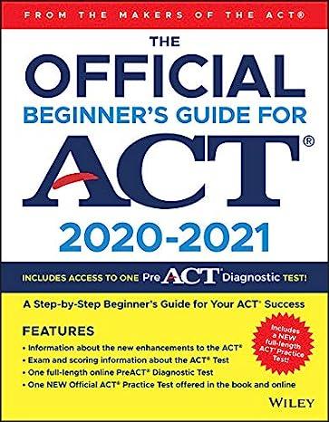 the official beginners guide for act 2020-2021 1st edition act 1119634709, 978-1119634706
