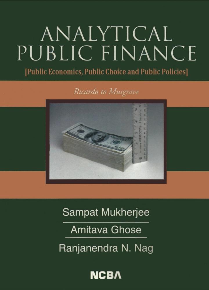 analytical public finance public economics public choice and public policies 1st edition sampat mukherjee,