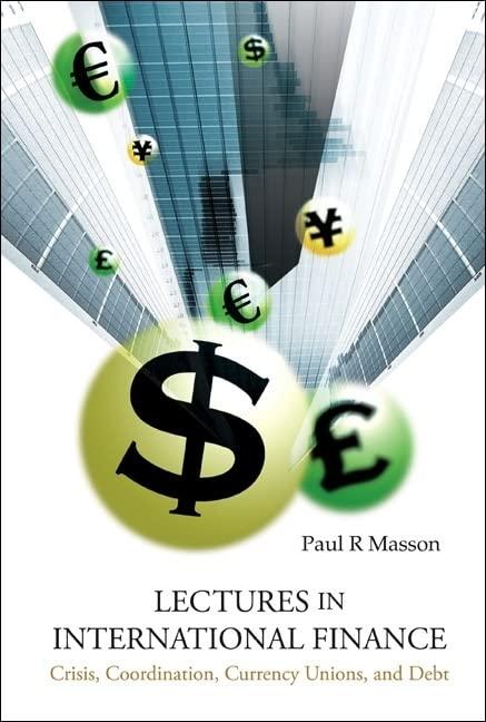 lectures in international finance crisis coordination currency unions and debt 1st edition paul r masson