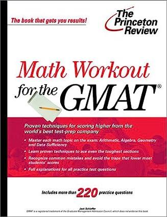 math workout for the gmat 1st edition jack schieffer 0679783733, 978-0679783732