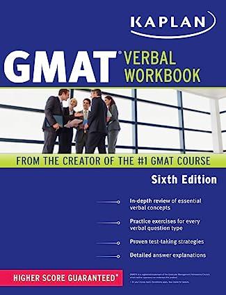 kaplan gmat verbal workbook 6th edition kaplan 1419550438, 978-1419550430