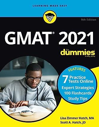 gmat for dummies 2021 9th edition lisa zimmer hatch, scott a. hatch 1119711932, 978-1119711933