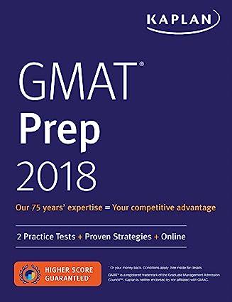 kaplan gmat prep 2018 2018 edition kaplan test prep 1506220444, 978-1506220444