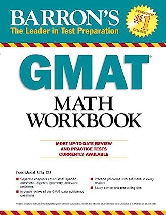 barrons gmat math workbook 2nd edition ender markal m.b.a. c.f.a 1438002998, 978-1438002996