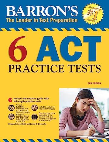 barrons 6 act practice tests 3rd edition patsy j. prince m.ed, james d. giovannini 143801063x, 978-1438010632