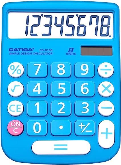 catiga calculator 8 digit with solar power and easy to read lcd  catiga b07jd7r2rs