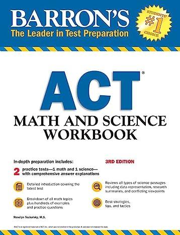 barrons act math and science workbook 3rd edition roselyn teukolsky m.s. 1438009534, 978-1438009537