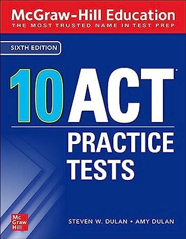10 act practice tests 6th edition steven dulan 1260464105, 978-1260464108