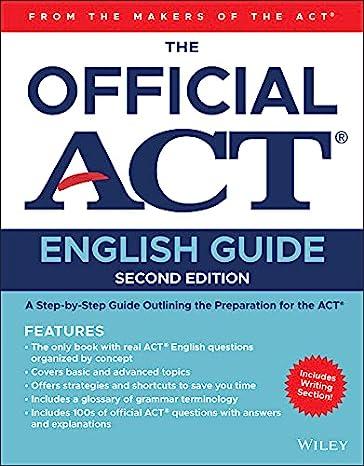 the official act english guide 2nd edition act 1119787300, 978-1119787303
