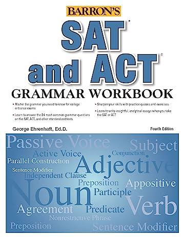 barrons sat and act grammar workbook 4th edition george ehrenhaft 1438008732, 978-1438008738