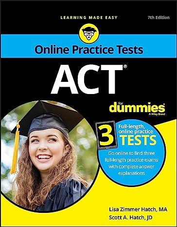 online practice test act for dummies 7th edition lisa zimmer hatch, scott a. hatch 1119612640, 978-1119612643