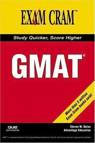 gmat exam cram 1st edition steven w. dulan 0789734125, 978-0789734129