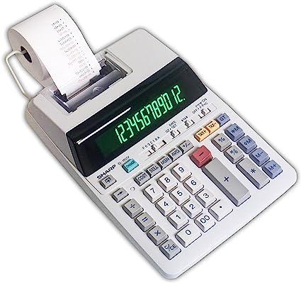sharp ink printing calculator fluorescent display  sharp b000085bb3