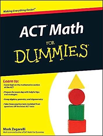 act math for dummies 1st edition mark zegarelli 1118001540, 978-1118001547