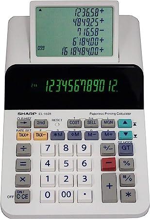 sharp el 1501 compact cordless paperless calculator  sharp b07qy4pr7q