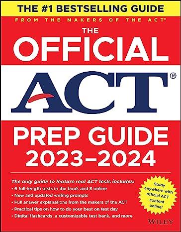 the official act prep guide 2023-2024 1st edition act 1394196504, 978-1394196500