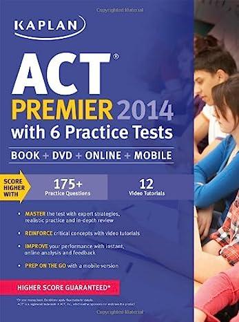 act premier with 6 practice tests book  online  dvd mobile 2014 2014 edition kaplan 1618650599, 978-1618650597