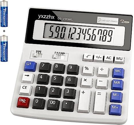yxzzhx calculator 12 digit two way power battery  yxzzhx b0bm6329nv
