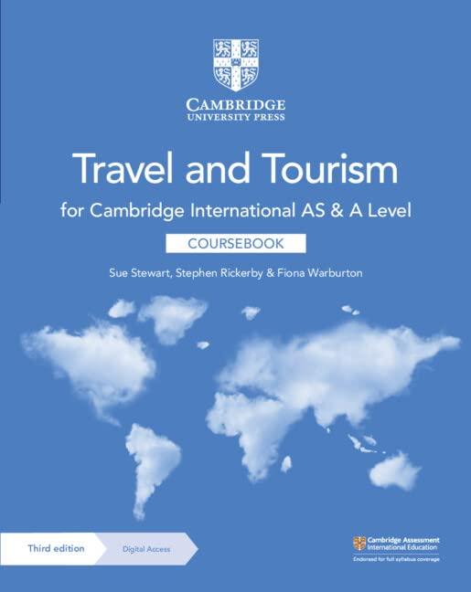 cambridge international as and a level travel and tourism coursebook 3rd edition susan stewart, stephen