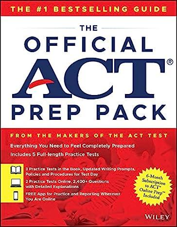 the official act prep pack 1st edition act 1119490782, 978-1119490784