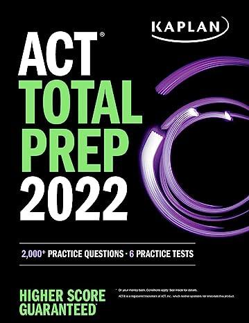act total prep 2000 practice questions 6 practice tests 2022 2022 edition kaplan 1506277306, 978-1506277301