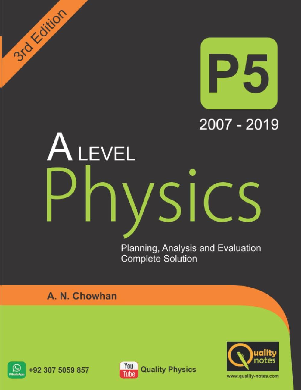 a level physics planning analysis and evaluation complete solution paper 5 3rd edition a n chowhan