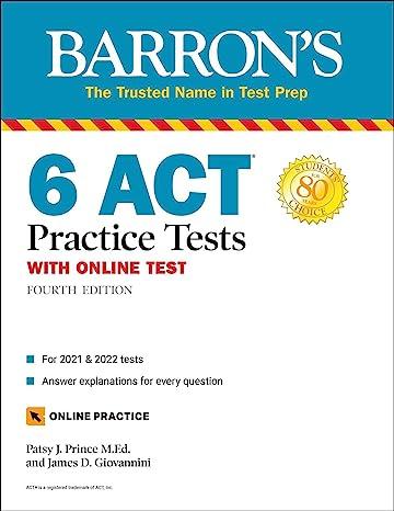 barrons 6 act practice tests with online test 4th edition patsy j. prince m.ed, james d. giovannini